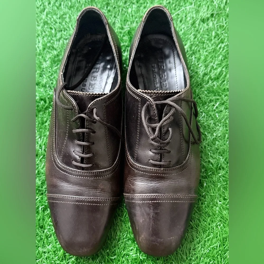 Burberry Men's Brown Leather Dress Shoes Size 40